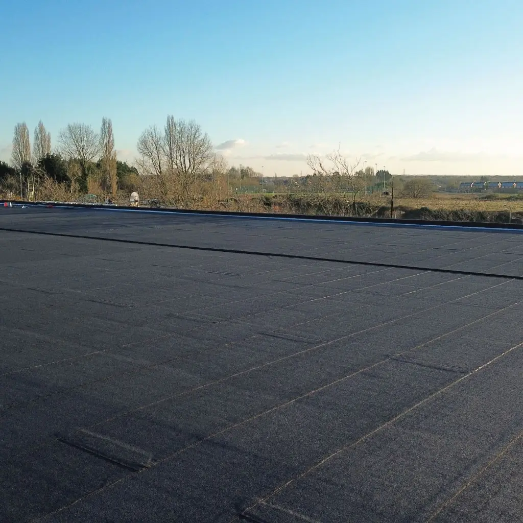 Professional modified bitumen flat roofing installation