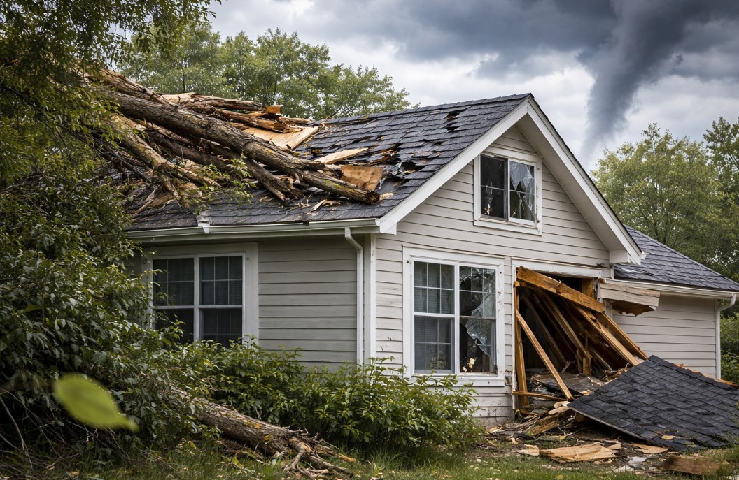 Professional storm and wind damage roof inspection