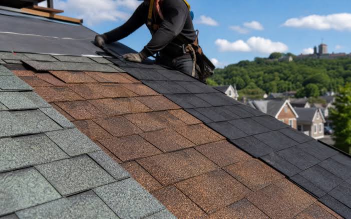 Professional slate roof removal and asphalt shingle conversion