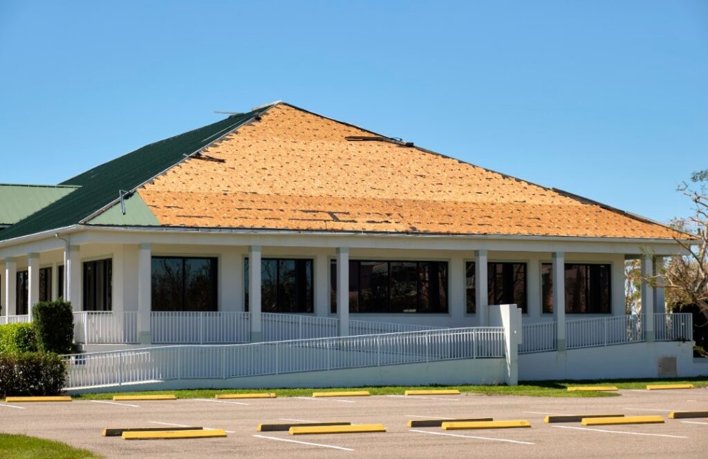 storm damage roof repair in Weymouth, MA